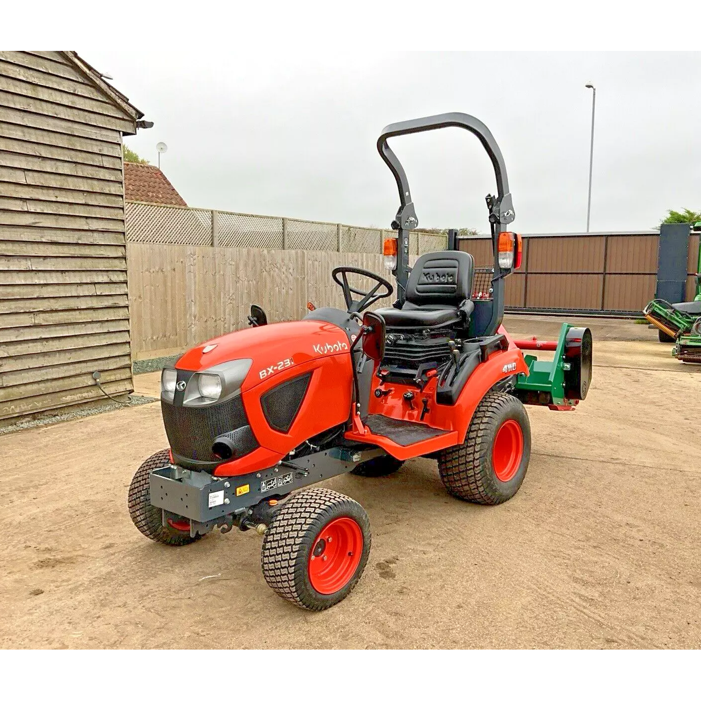 2022 KUBOTA BX231 DIESEL 4WD COMPACT TRACTOR WITH WESSEX FM125 FLAIL MOWER